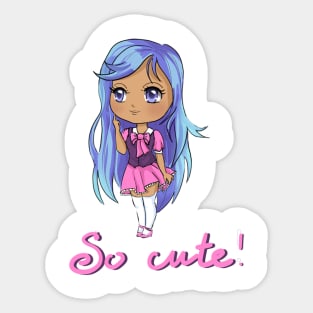 So cute chibi girl! Sticker